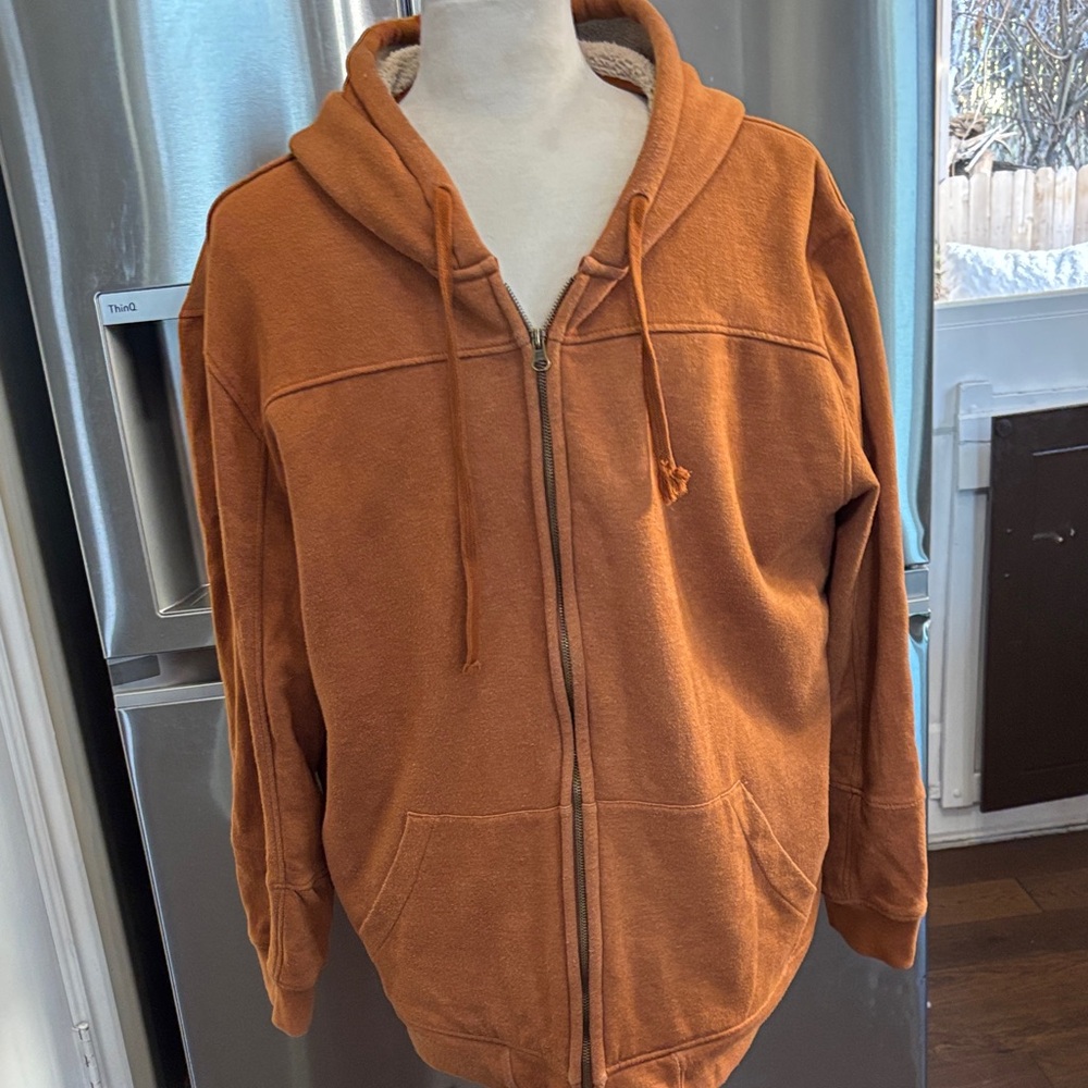 Ruff Hewn Men's Rust Zip-Up Sweater